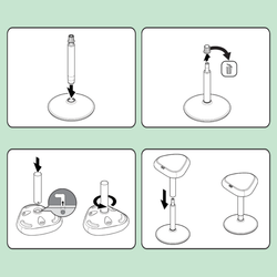 Taburete ergonomico Active Comfort Stand - de pie, gris