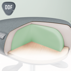 Taburete Leitz Ergo Active con ruedas, gris oscuro