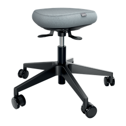 Taburete Leitz Ergo Active con ruedas, gris oscuro