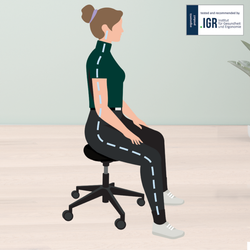 Taburete Leitz Ergo con ruedas, negro