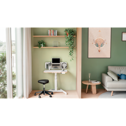 Taburete Leitz Ergo con ruedas, negro