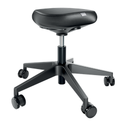 Taburete Leitz Ergo con ruedas, negro