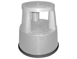 Taburete Q-Connect Ruedas Retractiles Tres Ruedas -Dos Niveles Gris