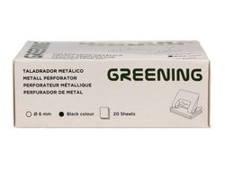 Taladrador greening metalico negro capacidad 20 hojas