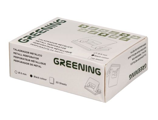 Taladrador greening metalico negro capacidad 20 hojas