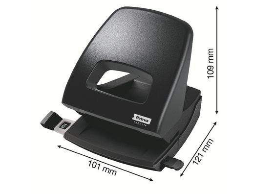 Taladrador petrus 85 recycle negro capacidad 25 hojas