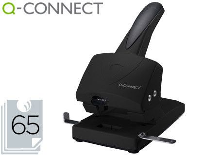 Taladrador Q-Connect Kf01237 Negro -Abertura 6,5 mm -Capacidad 65 Hojas