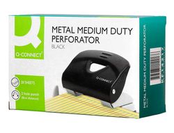 Taladrador q-connect kf14217 negro abertura 2 mm capacidad 20 hojas
