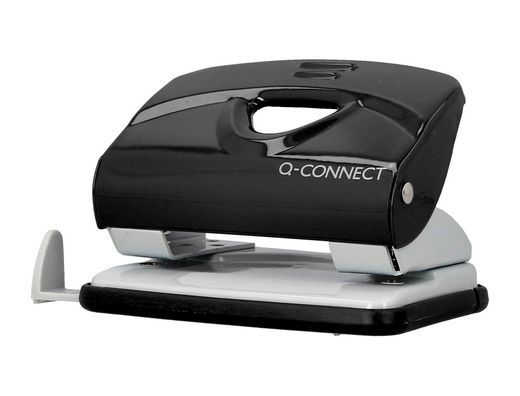 Taladrador q-connect kf14217 negro abertura 2 mm capacidad 20 hojas