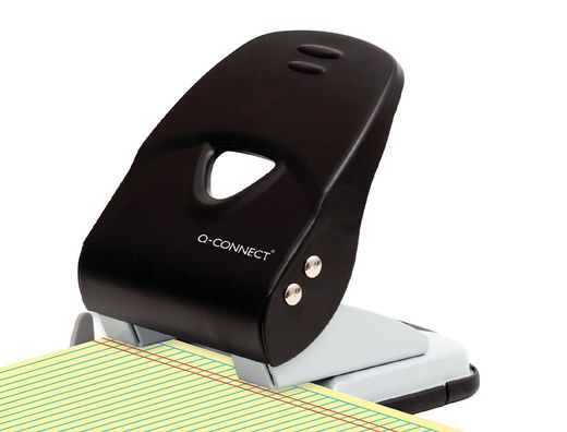 Taladrador q-connect kf14221 2 taladros color negro abertura 3,5 mm capacidad 40 hojas