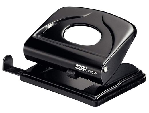 Taladrador rapid fmc20 metalico color negro capacidad 20 hojas