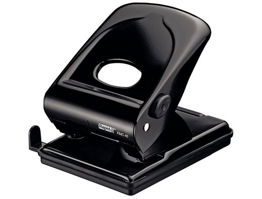 Taladrador rapid fmc40 metalico color negro capacidad 40 hojas