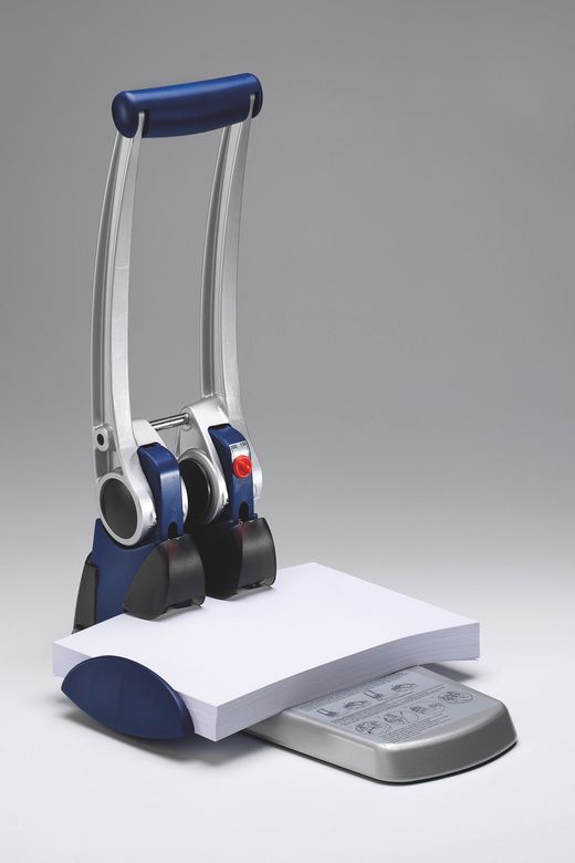 Taladradora Rexel HD2300X 2 agujeros plata/azul