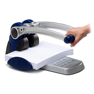 Taladradora Rexel HD2300X 2 agujeros plata/azul