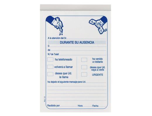 Talonario Liderpapel Ausentes Octavo 103
