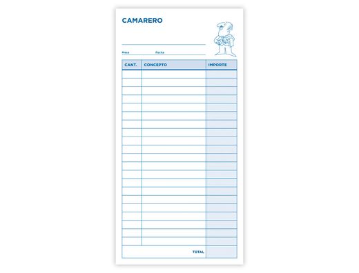 Talonario Liderpapel Camarero 3/Fº Original T114