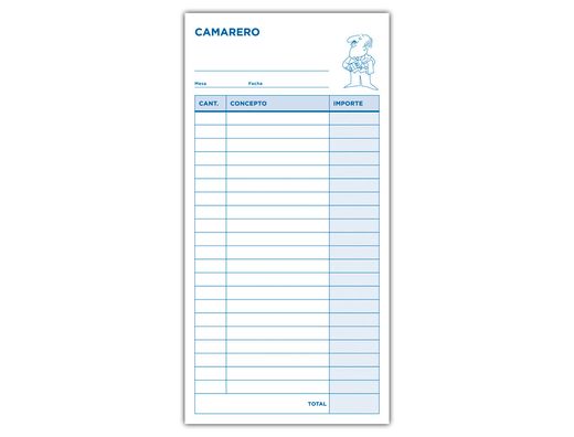 Talonario Liderpapel Camarero 3/Fº Original y 2 Copias T314