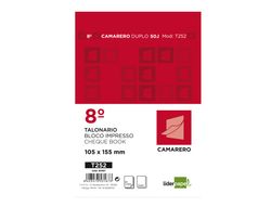 Talonario Liderpapel Camarero 8º Original y Copia T252 Zig Zag