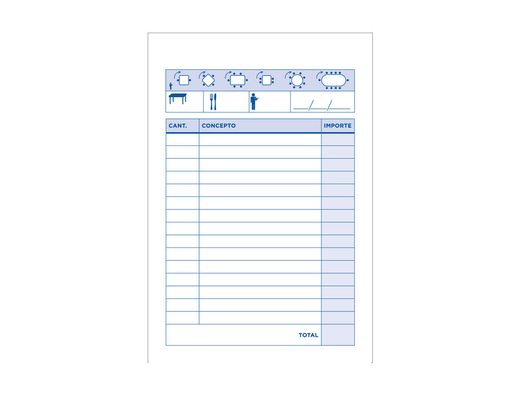 Talonario Liderpapel Camarero 8º Original y Copia T280