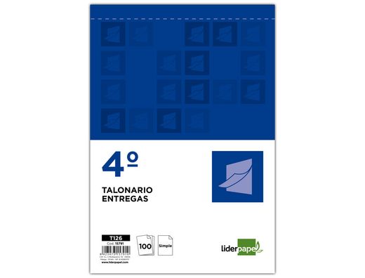 Talonario Liderpapel Entregas Cuarto Original T126