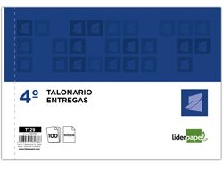 Talonario Liderpapel Entregas Cuarto Original T129 Apaisado