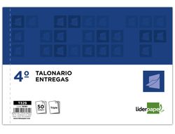 Talonario Liderpapel Entregas Cuarto Original y 2 Copias T329 Apaisado