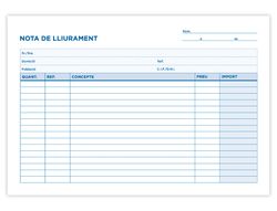 Talonario Liderpapel Entregas Cuarto Original y Copia T229 Apaisado Texto en Catalan