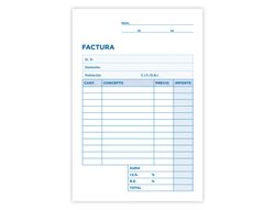 Talonario Liderpapel Facturas 8º Original T100 con I.V.A.