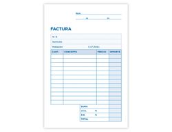 Talonario Liderpapel Facturas 8º Original y Copia T200 con I.V.A