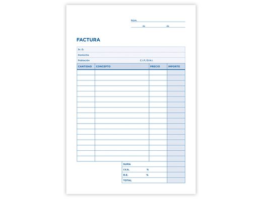 Talonario Liderpapel Facturas Cuarto Original T116 con I.G.I.C.