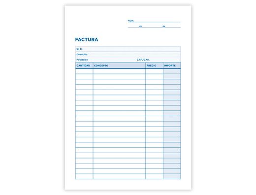 Talonario Liderpapel Facturas Cuarto Original T117 Sin I.V.A