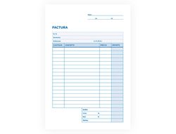 Talonario Liderpapel Facturas Cuarto Original y Copia T216 con I.V.A.