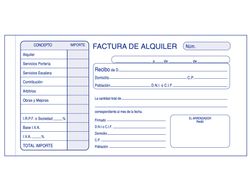 Talonario Liderpapel Inquilinato 3/Fº Original y Copia T207 con Codiciones E I.V.A.
