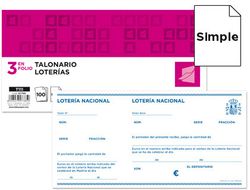 Talonario Liderpapel Loteria Tres Del Folio 111