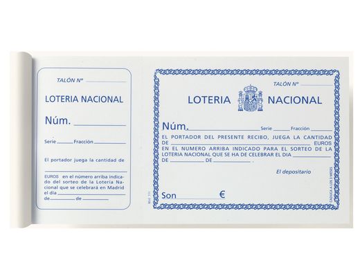 Talonario Liderpapel Loteria Tres Del Folio 111