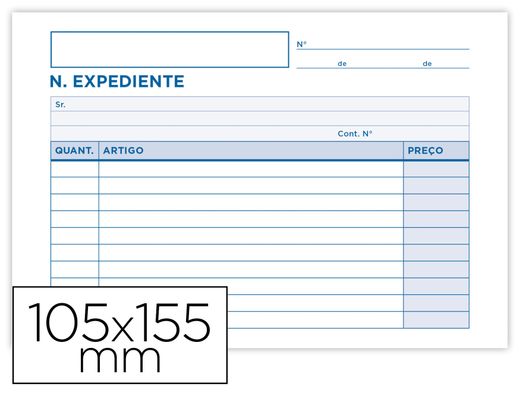 Talonario liderpapel notas de expediente octavo duplo -texto en portugues