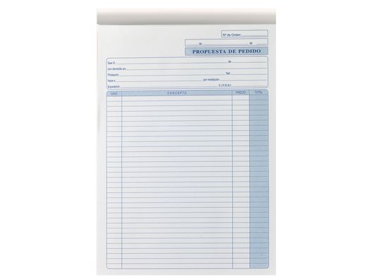Talonario Liderpapel Pedidos Cuarto 122