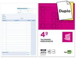 Talonario Liderpapel Presupuesto Cuarto Original y Copia T230