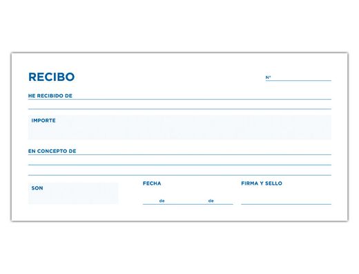 Talonario Liderpapel Recibos 3/Fº Apaisado Original y 2 Copias Sin Matriz