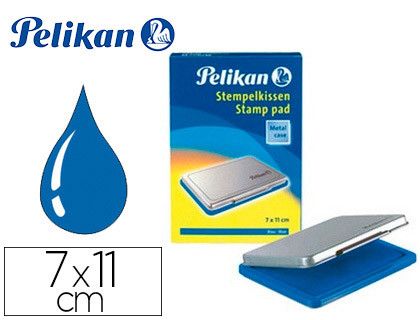 Tampón Pelikan caja metal 7 x 11 azul