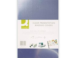 Tapa de encuadernacion q-connect pvc din a4 incolora 250 mc caja de 100 unidades