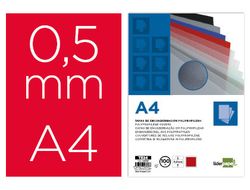 Tapa encuadernacion liderpapel polipropileno a4 0.5mm rojo paquete de 100 unidades