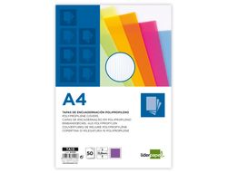 Tapa Encuadernacion Liderpapel Polipropileno Ondulado A4 0.8 mm Violeta Paquete de 50 Unidades