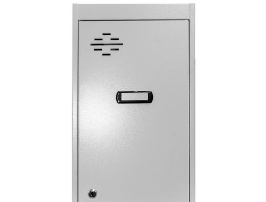 Taquilla metalica simonlocker 2 puertas con cerradura respiradero y etiquetero gris/gris 1800x500x300 mm