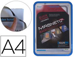 Tarifold pack 2 marco magneto iman A4 azul superficie antirreflejo esquinas redondeadas 195031