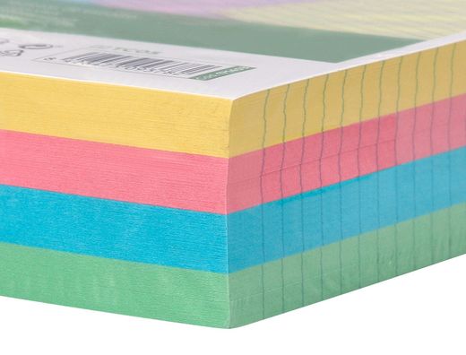 Tarjeta liderpapel para estudiar rayada cartulina de colores 170gr 160x220mm paquete de 200 unidades