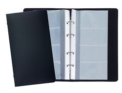 Tarjetero Liderpapel 4 Anillas 15 Fundas de 4 Departamentos 265X145 Mm