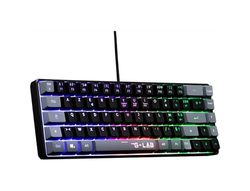 Teclado gaming the g-lab keyz-hydro-bkg semimecanico rainbow