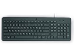 Teclado hp 150 wired con cable color negro