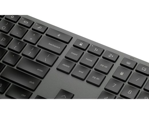 Teclado hp 975 dual inalambrico bluetooth 5.0 retroiluminacion usb-c color gris